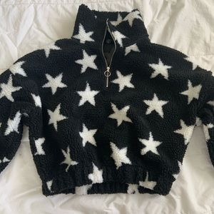 Zaful Half-Zip Star Sweater